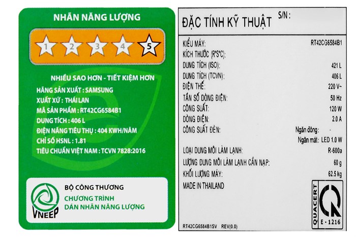 Tủ Lạnh Samsung Inverter 406 Lít RT42CG6584S9SV